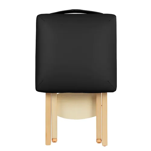 Vista 2 de Master Massage Tables - Taburete de masaje plegable de madera ligero, color negro