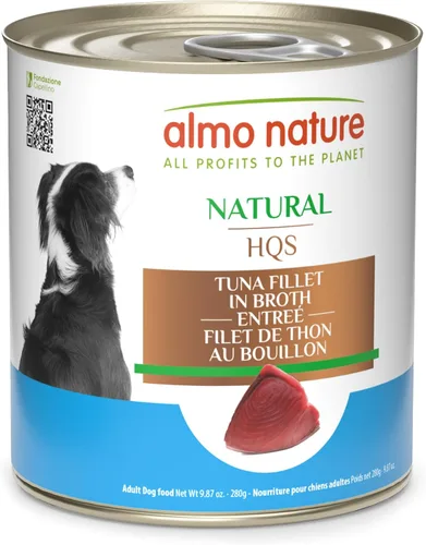 Vista 10 de almo nature HQS - Muslo de pollo natural en caldo, sin gluten, sin aditivos, comida húmeda enlatada para perros adultos, triturada, 12 x 280 g/9.87