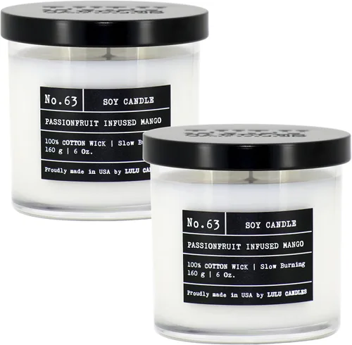 Vista 30 de Lulu Candles After Dark - Teca Caoba Vela Perfumada de Soja de Lujo en Frasco Vertida a Mano en los EE.UU. Altamente Perfumada y Duradera