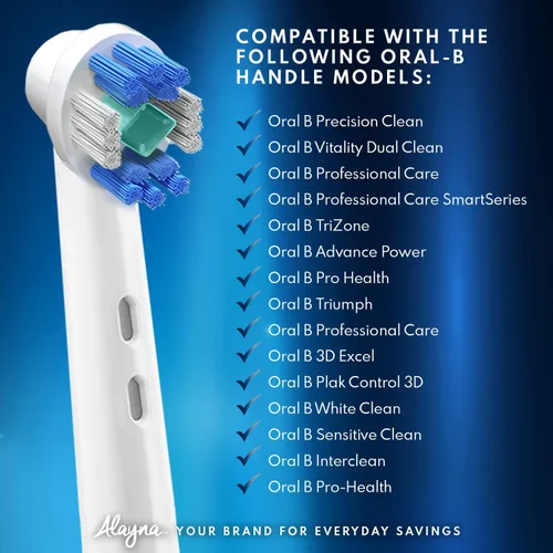 Vista 7 de Cabezales de repuesto profesionales para cepillos de dientes blancos con blanqueamiento 3D, compatible con cepillo de dientes eléctrico Oral-B
