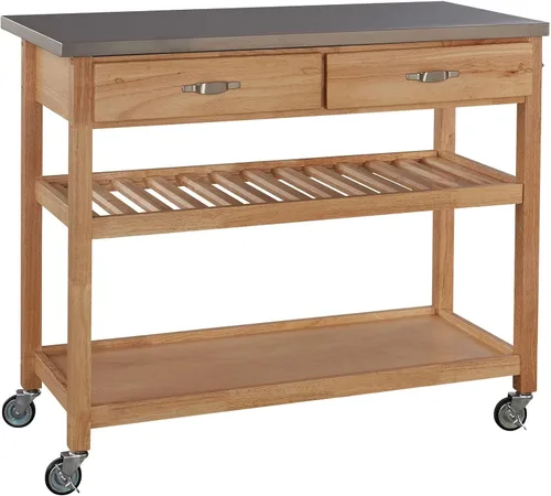 Vista 7 de Home Styles Meridian carrito de cocina, Madera Noble, Natural