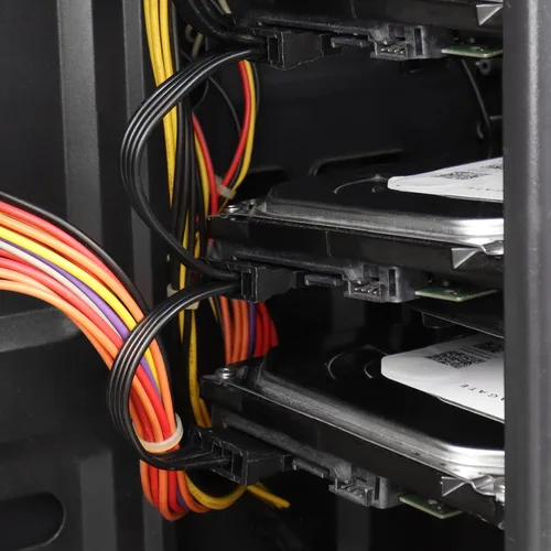 Vista 5 de YACSEJAO IDE a SATA Cable de alimentación LP4 4 pines 1 a 5 × 15 pines SATA Divisor Adaptador de Alimentación Cable Convertidor para PC Servidor