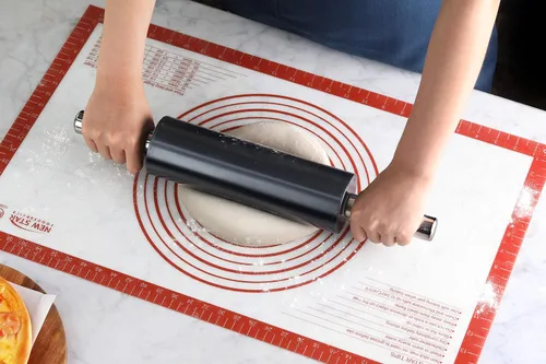 Vista 8 de New Star 1029017 - Tapete de silicona antideslizante para repostería, extra grande con medidas, 16 x 26 pulgadas, certificado NSF