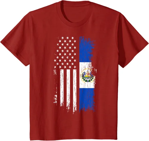 Vista 74 de Camiseta de la bandera de Estados Unidos salvadoreño - Camiseta de El Salvador USA