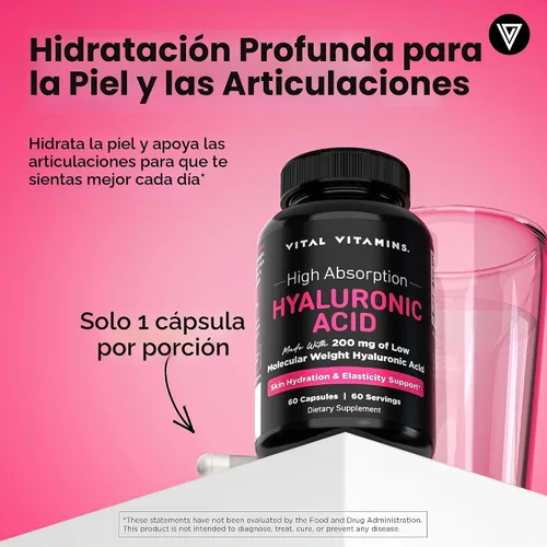 Vista 5 de Vital Vitamins NAD+ 30 ct + Cápsulas de Ácido Hialurónico 60 ct