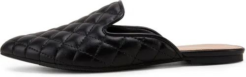 Vista 5 de Sandalias planas trenzadas con punta puntiaguda para mujer, sin espalda, tacón bajo, con corte casual