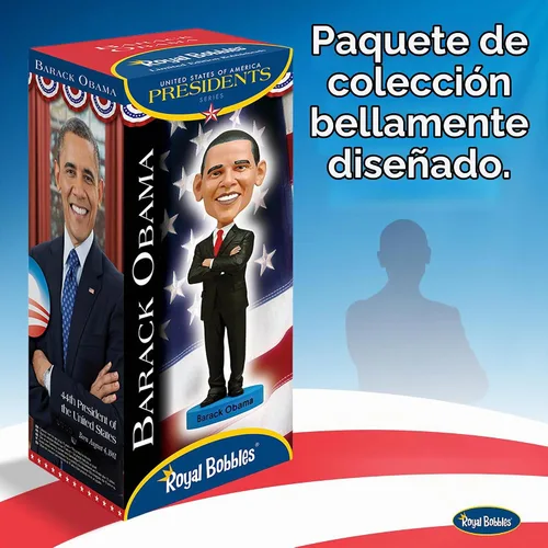 Vista 4 de Royal Bobbles Muñeco cabezón de Barack Obama