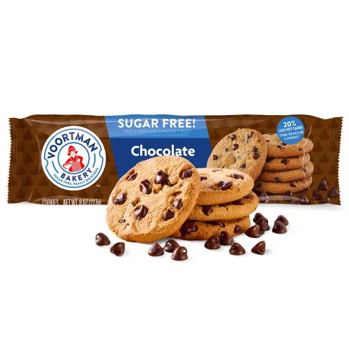 Vista 2 de Amantes de las chispas de chocolate, galletas Voortman sin azúcar con chispas de chocolate (6, paquetes de 8 onzas) - Delicioso chocolate real