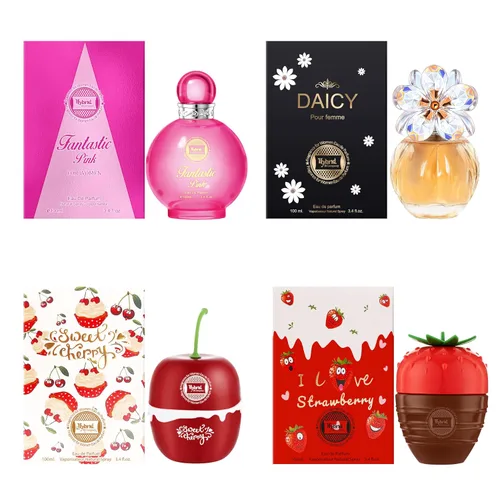 Vista 21 de Hybrid & Company Mujer 4 unids Black Opinion La Vie En Rose Paris Para Su Primavera Floración Perfume Natural Spray Fresco Fragancia