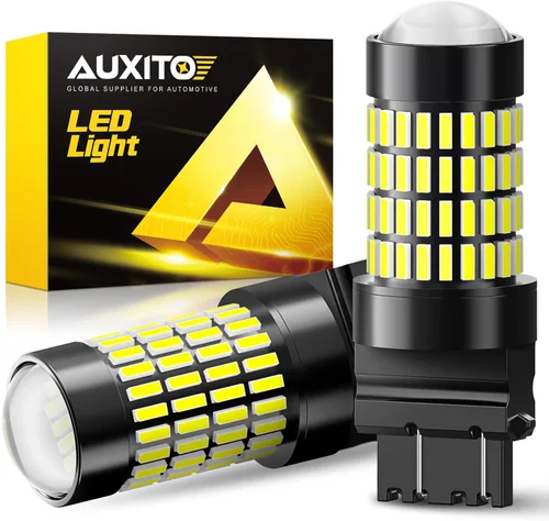 Vista 14 de Auxito Focos LED 3157 mejorados, rojo, 500% más brillantes, 3056, 3156, 3057, 4157, chip 102-SMD, proyector para luces de freno, freno trasero, Rojo