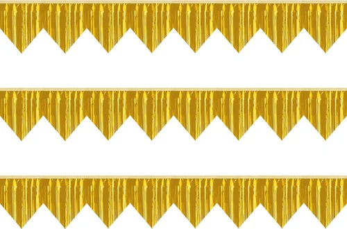 Vista 8 de Pancarta 3P con flecos metálicos para colgar en la pared, telón de fondo para desfiles, flotadores, guirnaldas, bodas, fiestas, graduación, clase