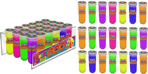 Vista 7 de JA-RU Dr. Wacko's Mad Lab Slime Kit (8 tubos de colores neón surtidos) Slime no pegajoso para niños. Juguetes sensoriales para aliviar el estrés.