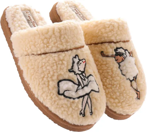 Vista 3 de Nuhaus Women's Footsuite Fuzzy Plush Fleece Slip-on Scuff Mule Slipper with Cozy Memory Foam