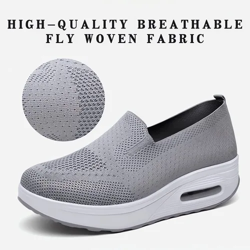 Vista 4 de Zapatos deportivos ortopédicos para mujer 2023 con amortiguación de aire, zapatos ortopédicos elásticos para diabéticos casuales para caminar