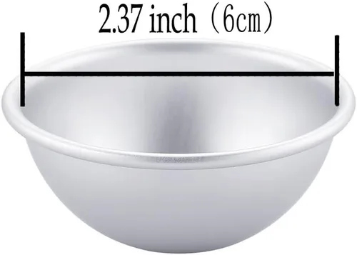 Vista 3 de Warmbuy 12 Piezas Moldes de Metal DIY para Bombas de Baño, Juego de 6