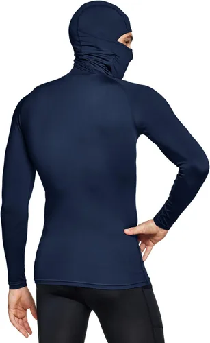 Vista 2 de ATHLIO Camisas de compresión térmica para hombre con capucha, manga larga, para deportes de invierno, capa base, camisa activa para correr