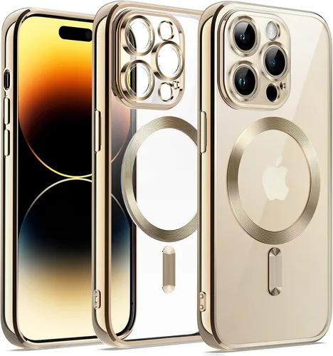 Vista 8 de JETech Funda transparente suave para iPhone 14 Pro de 6.1 pulgadas, protección completa para lente de cámara, compatible con carga inalámbrica Negro
