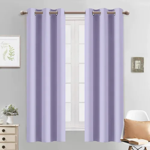 Vista 106 de Yakamok Cortinas opacas para dormitorio, aislamiento térmico, cortinas de oscurecimiento de habitación para sala de estar, juego de 2 paneles