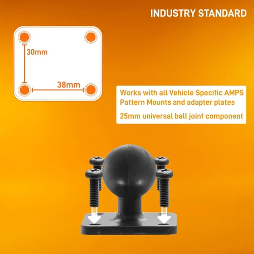 Vista 4 de iBOLT TabDock BizMount AMPS Tablet Drill Base Mount 7-10" Metal para camiones