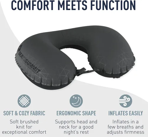 Vista 6 de Sea to Summit Aeros Ultralight Traveler - Almohada inflable para el cuello, color aguamarina