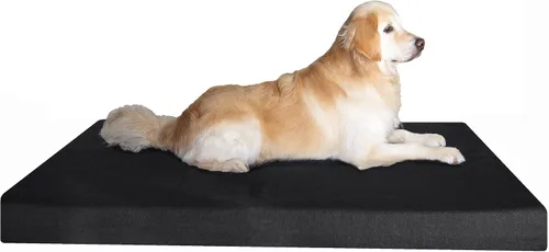 Vista 11 de Dogbed4less Large Orthopedic Memory Foam Pet Bed with Heavy Duty Black Canvas Cover, Waterproof Liner, and Extra Replacement Microsuede Antislip