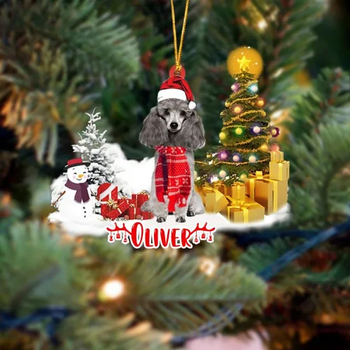 Vista 39 de NAZENTI Adorno personalizado de gato abisinio con árbol de pino, adorno de Navidad personalizado para perros amantes de las mascotas, colgante