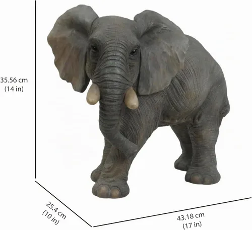 Vista 3 de Hi-Line Gift Ltd - Estatua de elefante caminante