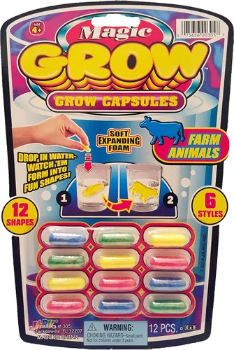 Vista 5 de Cápsulas para regalos invitados cumpleaños Magic Grow, paquete de 6, todos diferentes