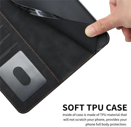Vista 7 de Funda tipo cartera para Redmi Note 11 Pro, Redmi Note 11 Pro con tarjetero de cuero con función atril de protección completa magnética compatible