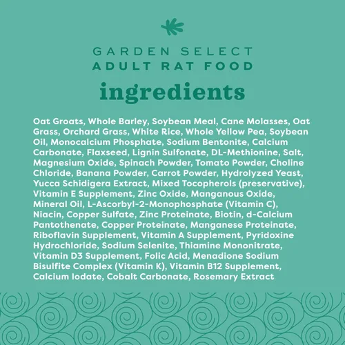 Vista 9 de Oxbow Animal Health Garden Select - Alimento para ratas adultos, receta inspirada en el jardín para ratas adultas, sin OMG, fabricado en los Estados