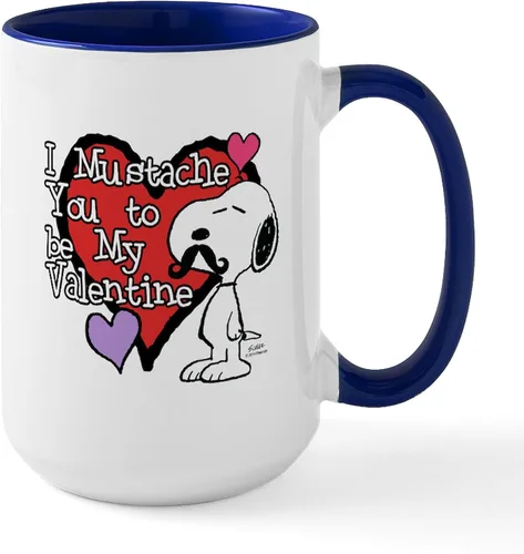 Vista 86 de CafePress SNOOPY Joe Cool - Taza de café de cerámica (15.0 fl oz)