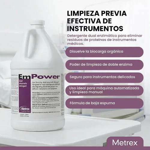 Vista 2 de Metrex Detergente enzimático dual EmPower, 1 galón