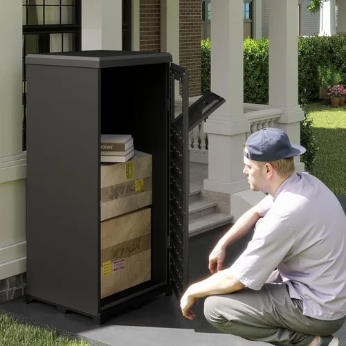 Vista 9 de Domi - Cajas de entrega de paquetes impermeables grandes con cerradura para exteriores