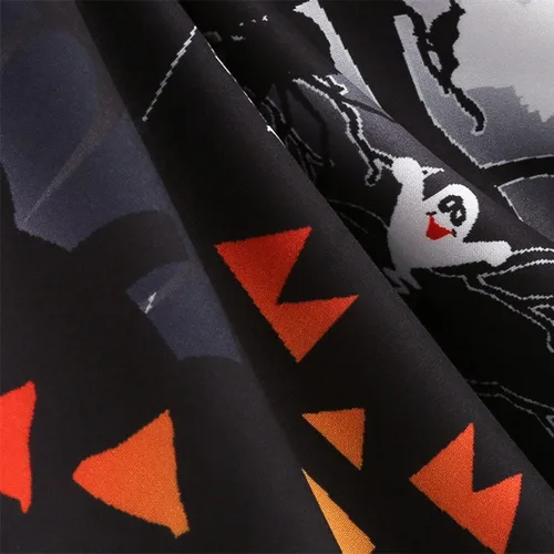Vista 5 de Vestido de Halloween para mujer 2022 con cuello en V y manga corta con cremallera y panel de encaje