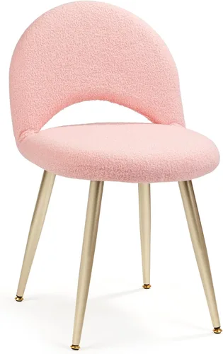 Vista 21 de Silla de tocador de terciopelo negro con respaldo pequeño, taburete de maquillaje, sillas acentuadas con botones sin ruedas, taburete de tocador