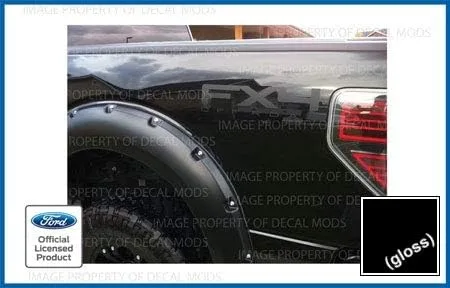 Vista 2 de FX4 Offroad Calcomanías para Ford F150 Negro (2009,2010,2011) - CB [Juego de 2]