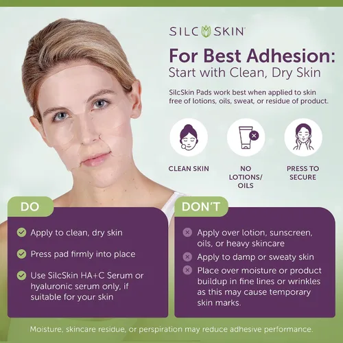Vista 3 de Almohadillas antiarrugas de Silcskin, talla única Se ajusta a todos Almohadillas de silicona reutilizables de grado médico