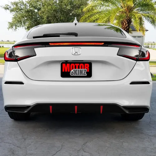 Vista 7 de SlickMod Tinte de humo de vinilo precortado para Honda Civic Hatchback 2022-2023 y reflector (1. luz trasera, 20% humo oscuro)