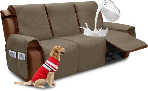 Vista 28 de XINEAGE Funda para Sillón Reclinable Resistente al Agua, Fundas Antideslizantes para Silla Reclinable con Bolsillos, Fundas Acolchadas Gruesas