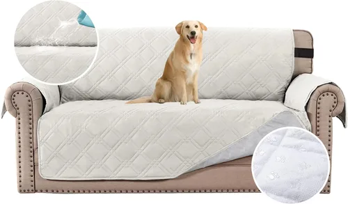 Vista 21 de H.VERSAILTEX Funda de sofá 100% impermeable, lavable, antideslizante, para 3 cojines, protector de muebles para mascotas, fundas de sofá