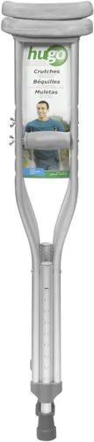 Vista 3 de Hugo Mobility Adjustable Crutches for Walking, Tall Adult Walking Crutches, Comfortable Lightweight Crutches with Underarm Pad and Hand Grip