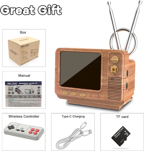 Vista 7 de Mini consola de juegos de mano retro para TV, juegos clásicos con licencia JALECO, juguete portátil para juegos con tarjeta TF para ampliar