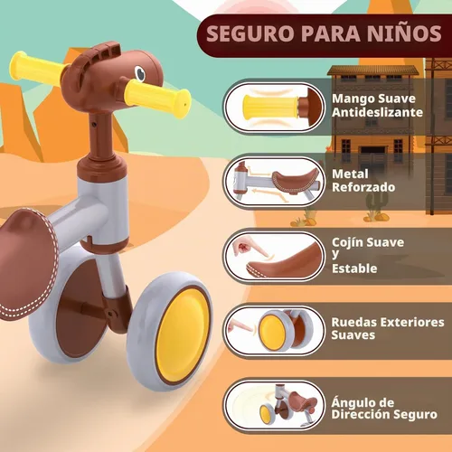 Vista 3 de PerKidern - Bicicleta de equilibrio para bebé de 1 a 2 años, niños y niñas, bicicleta de equilibrio para bebé de 12 a 24 meses, bicicleta