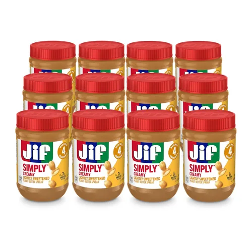 Vista 12 de Simply Jif - Mantequilla de maní cremosa, 15.5 onzas (paquete de 12)