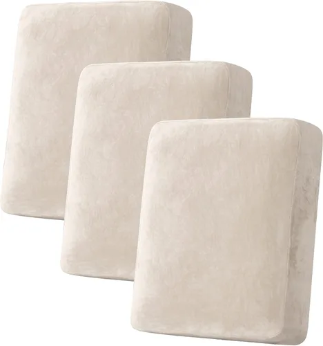 Vista 171 de H.VERSAILTEX Funda de cojín elástica de terciopelo para sofá, funda de cojín de felpa para cojines de silla, protector de muebles, cojín de asiento