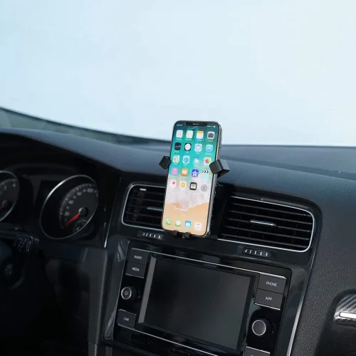 Vista 5 de Soporte para teléfono celular con cubierta de clip de ventilación ajustable para Volkswagen VW Golf 7 MK7 2014 2015 2016 2017 2018