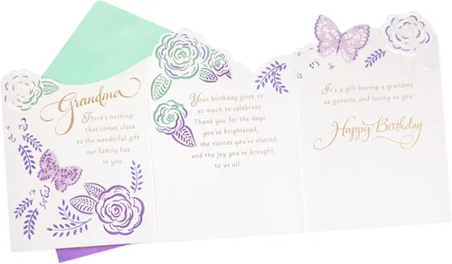 Vista 3 de Hallmark Tarjeta de cumpleaños para la abuela (regalo maravilloso)