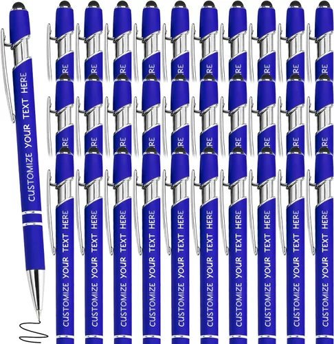 Vista 34 de Bolígrafos personalizados con lápiz óptico y grabado gratis, bolígrafos personalizados para negocios, graduación, aniversarios (hasta 500 unidades)