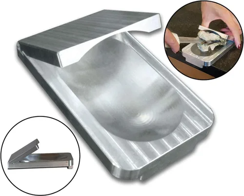 Vista 2 de The Easy Oyster Opener Shucking Tool - Aluminio sólido (paquete único de ángulo fijo)