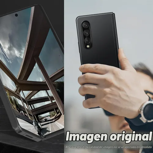 Vista 3 de Orzero Paquete de 2 protectores de lente de cámara compatible con Samsung Galaxy Z Fold 4 5G, protector de vidrio templado de 9 durezas HD